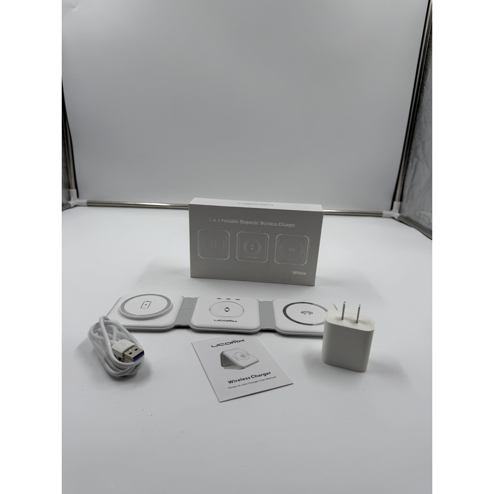 UCOMX Nano‎ 3 in 1 Wireless Charger for iPhone,Magnetic Foldable 3 in 1 Charging